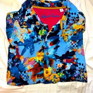 XL Robert Graham Flower Patterned Button Up